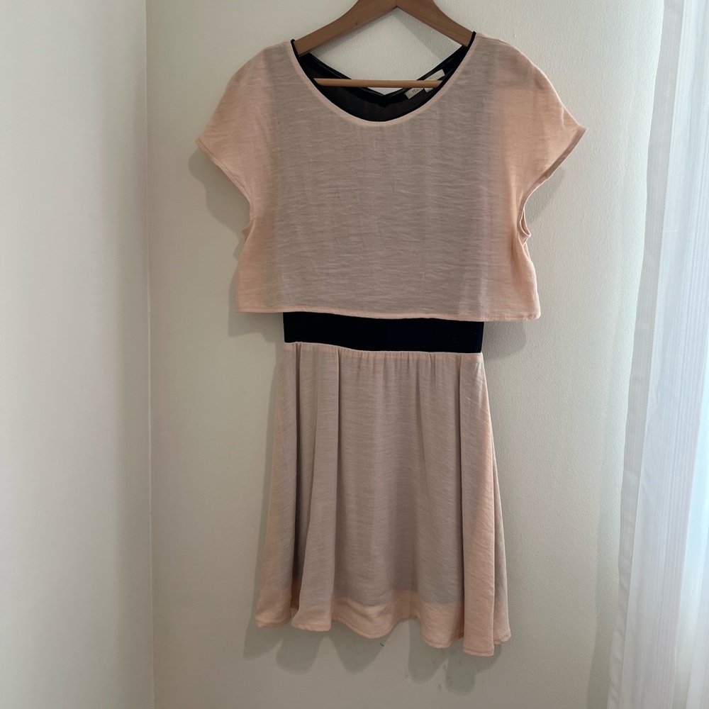 Maje mesh Dress with flowy overlay
